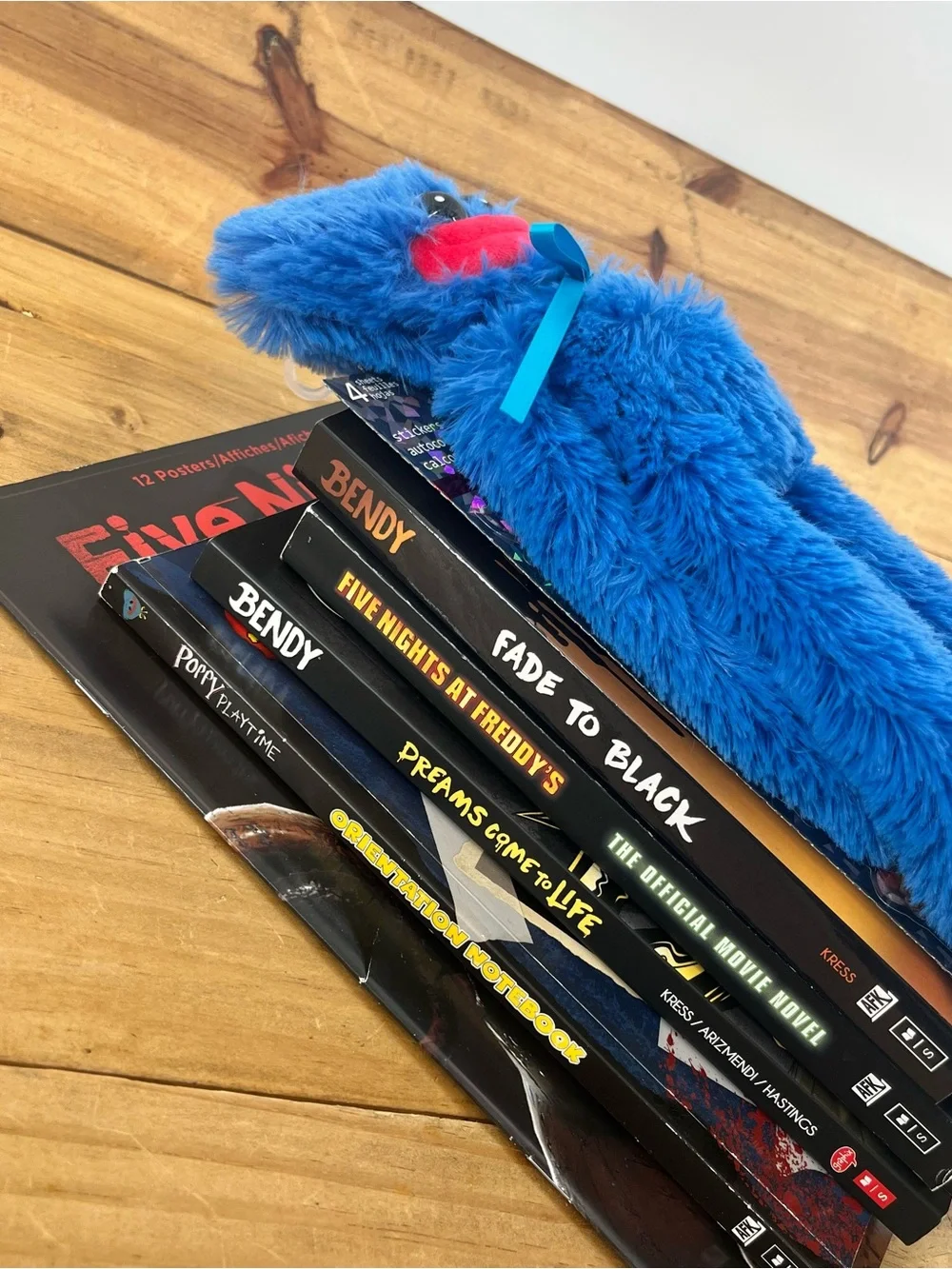 Tween Horror Book Lot With Huggy Wuggy Plush 10” Posters And Stickers